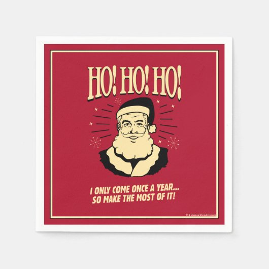 Serviette En Papier Ho ! Ho ! Ho ! (Devant)