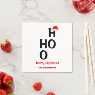 Serviette En Papier Ho Ho Ho : Joyeux Noël