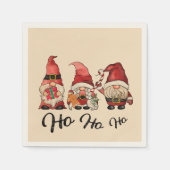 Serviette En Papier Ho Ho Ho ! Noël des mignons nordics (Devant)