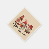 Serviette En Papier Ho Ho Ho ! Noël des mignons nordics (Coin)