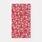 Serviette En Papier Ho Ho Ho Rouge et Vert boules de Noël Rouge (Devant)
