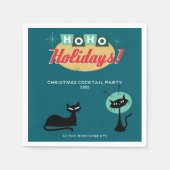 Serviette En Papier Ho Ho Holidays Midcentury Modern Christmas (Devant)