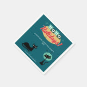 Serviette En Papier Ho Ho Holidays Midcentury Modern Christmas (Coin)