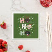Serviette En Papier Ho Ho Labrador Retriever Joyeux Noël (En situation)