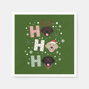 Serviette En Papier Ho Ho Labrador Retriever Joyeux Noël
