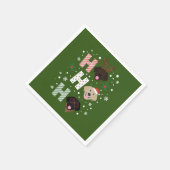 Serviette En Papier Ho Ho Labrador Retriever Joyeux Noël (Coin)