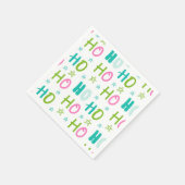 Serviette En Papier Ho Ho Pink Teal Stars Modern Christmas (Coin)