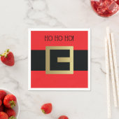 Serviette En Papier HO HO Santa Claus Belt Christmas Party (En situation)