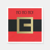 Serviette En Papier HO HO Santa Claus Belt Christmas Party (Devant)