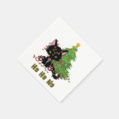 Serviette En Papier HO NO Christmas Cat (Coin)