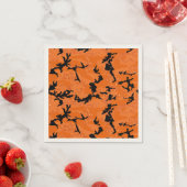 Serviette En Papier HOC Orange Parties scintillant Halloween Edition C (En situation)