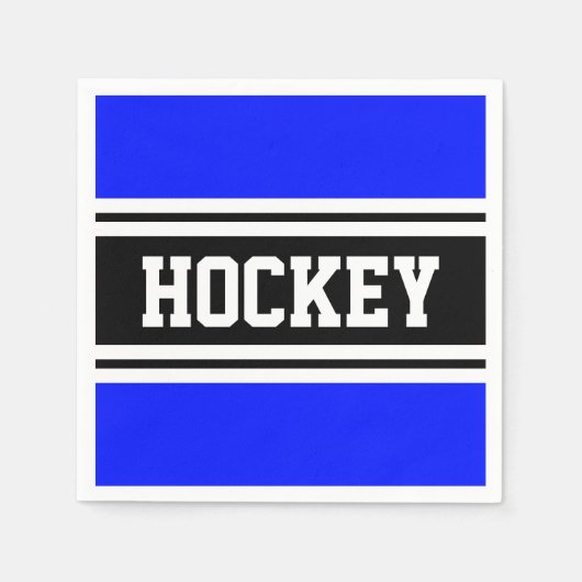 Serviette En Papier HOCKEY Bleu Bleu Bleu Bleu Bleu Bleu Bleu Bleu Ble (Devant)