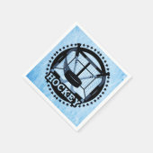Serviette En Papier Hockey bleu glace (Coin)