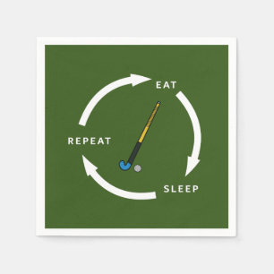 Serviette En Papier Hockey de terrain Dormir Répéter le ventilateur de