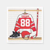 Serviette En Papier Hockey sur glace du Jersey (Devant)