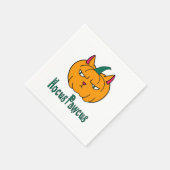 Serviette En Papier Hocus pawcus Halloween citrouille ginger cat magie (Coin)
