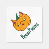 Serviette En Papier Hocus pawcus Halloween citrouille ginger cat magie (Devant)