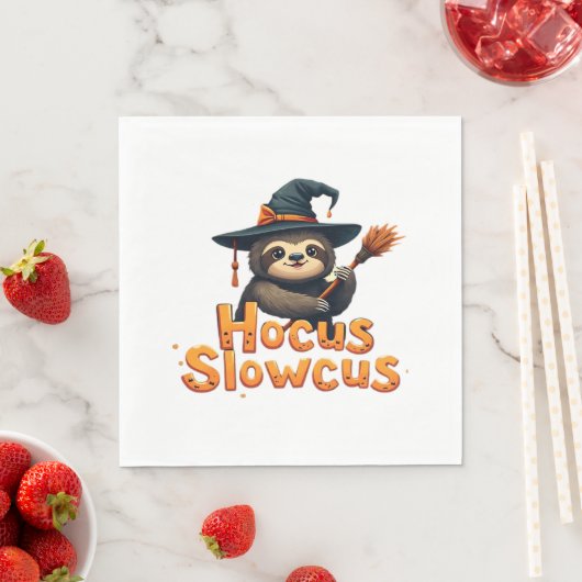 Serviette En Papier Hocus Slowcus Amateurs de fentes Halloween tee tee (En situation)