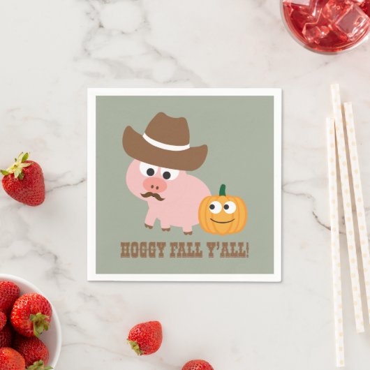 Serviette En Papier Hoggy Fall Y'all ! (En situation)