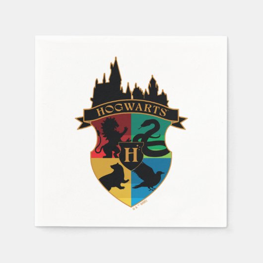 Serviette En Papier HoGWARTS™ Castle Crest House Insigne de fierté (Devant)