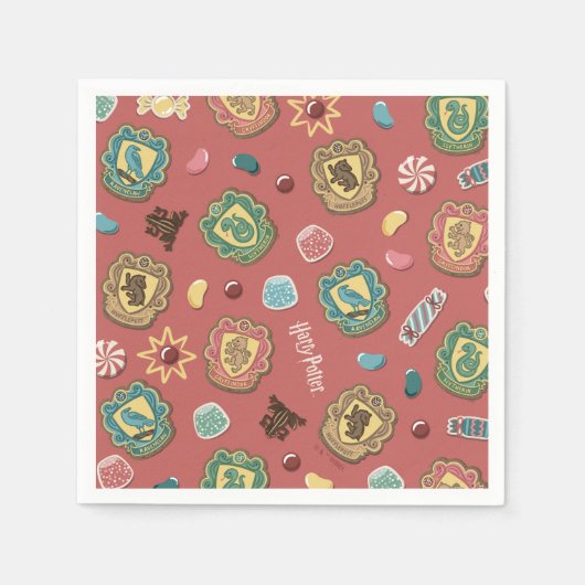 Serviette En Papier HOGWARTS™ Maisons Motif de biscuits de vacances (Devant)
