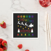 Serviette En Papier Hoho Homo LGBT Ugly Christmas Sweater Shirt Venin (En situation)