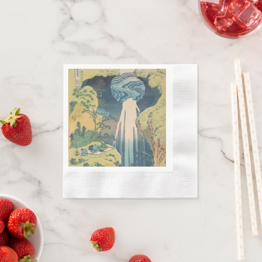 Serviette En Papier Hokusai Amida Cascade Japon (En situation)