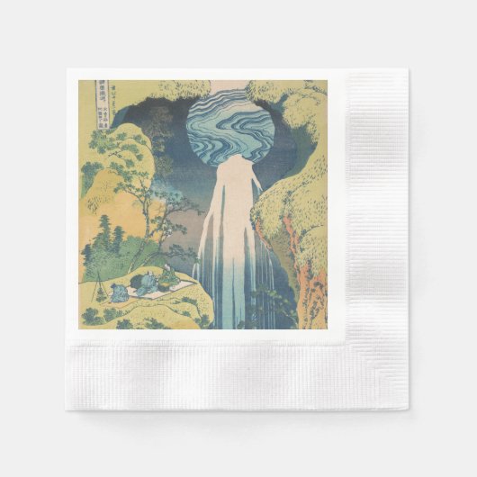 Serviette En Papier Hokusai Amida Cascade Japon (Devant)