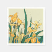 Serviette En Papier Hokusai grasshopper et iris Japon (Devant)