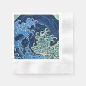 Serviette En Papier Hokusai Vague féminine Océan Vintage (Devant)