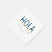 Serviette En Papier Hola Mexico Beach Photo Destination Mariage (Coin)