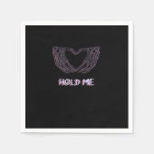 Serviette En Papier Hold Me Classic - Skeleton Hand Heart (Devant)