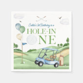 Serviette En Papier Hole In One Boy Golf First Birthday Par-Tee (Devant)