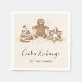 Serviette En Papier Holiday Cookie Exchange Party (Devant)