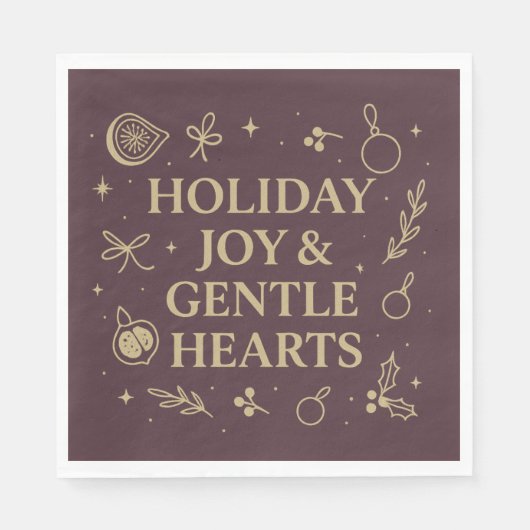 Serviette En Papier Holiday Joy Paper Napkin (Devant)