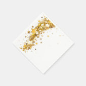 Serviette En Papier Holiday Napkin Cocktail Gold Stars (Coin)