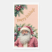 Serviette En Papier Holiday Pink Santa Claus (Devant)