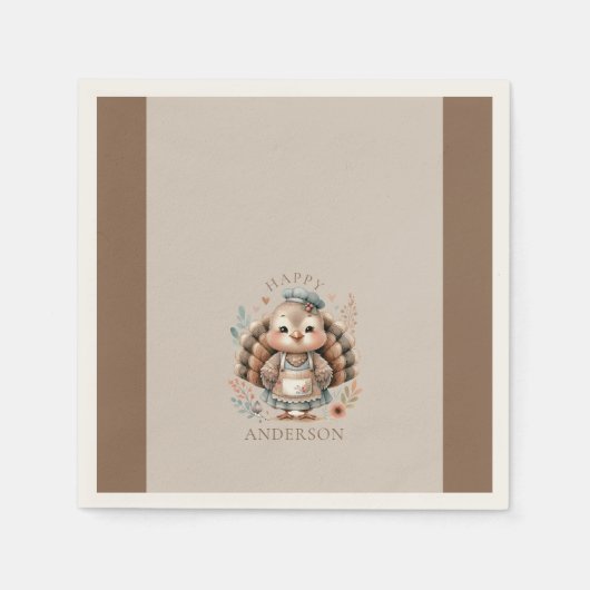 Serviette En Papier Holiday Turquie Ajouter un texte personnalisé (Devant)