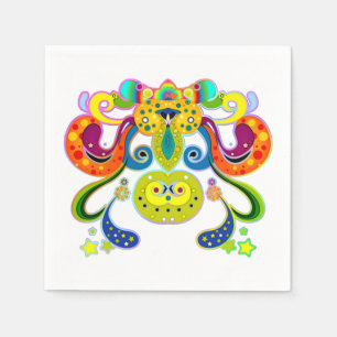 Serviette En Papier holiES - abstraite vache sainte heureuse + vos idé