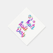 Serviette En Papier holiES - C'EST UN HOLI HOLI DAY + votre backgr. (Coin)