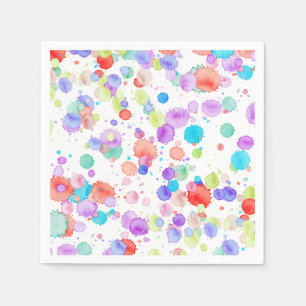 Serviette En Papier holiES - Splatter multicolore 1 + votre backgr.