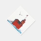 Serviette En Papier Holland Michigan Big Red Lighthouse (Coin)
