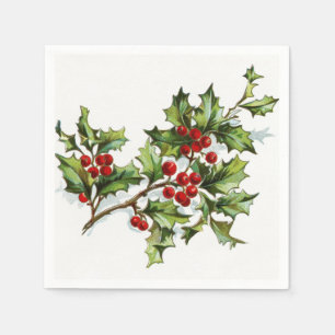 Serviette En Papier Holly Berries 001