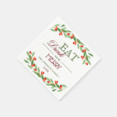 Serviette En Papier Holly Berry Branch Christmas PARTY Paper (Coin)