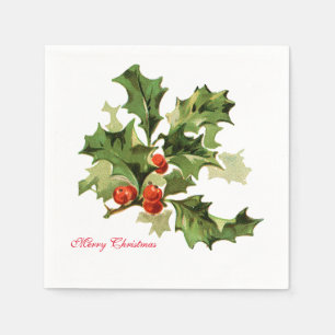 Serviette En Papier Holly et Berries Napkin