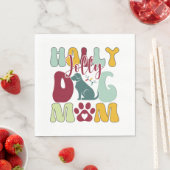 Serviette En Papier Holly Jolly Chig Maman Christmas Retro (En situation)