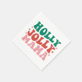 Serviette En Papier Holly Jolly Mama - Fun Holiday Design (Coin)