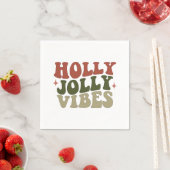 Serviette En Papier Holly Jolly Vibes Retro 1960 Noël (En situation)