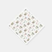 Serviette En Papier Holly Mantel Motif (Coin)