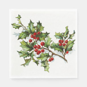 Serviette En Papier HollyBerries20150802